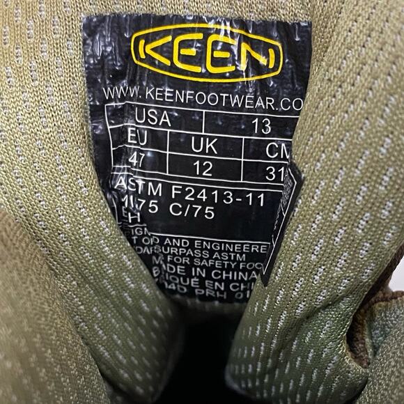 Keen Detroit Brown Leather Waterproof Steel Toe Work Boots Size 13 - Picture 9 of 9